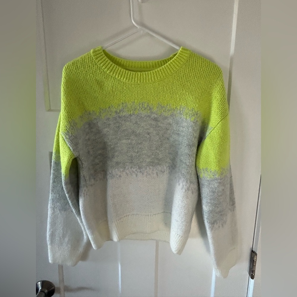 Maeve - Women's Neon and Gray Sweater size xsmall